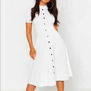 Boohoo High Neck Skater Dress